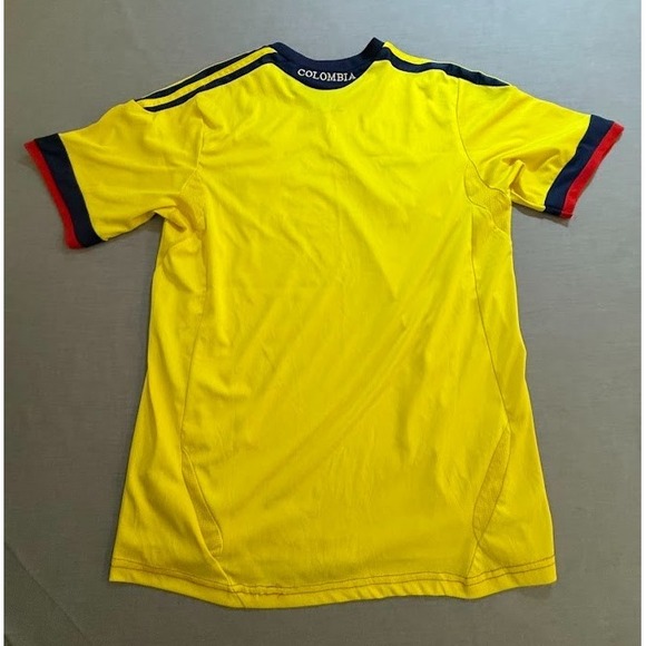 Colombian Football Federation Adidas Jersey Mens Large Yellow Short Sleeve - Picture 9 of 13
